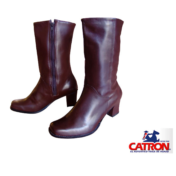 Bota De Dama Color Café. | Calzados | CATRON El auténtico traje de huaso,  Despacho a Chile y al Extranjero.