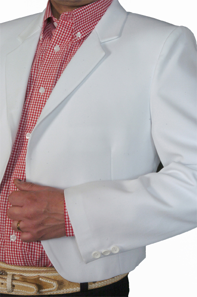 Chaqueta Blanca Corralera | Chaquetas | CATRON El auténtico traje de huaso,  Despacho a Chile y al Extranjero.