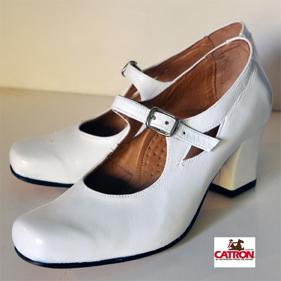 Zapato De China Blanco | Calzados | CATRON El auténtico traje de huaso